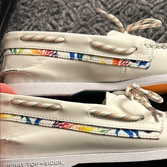 Sperry Other - Sperry Men's Authentic Original Pride 2-Eye White/Rainbow Boat Shoes, Size 10